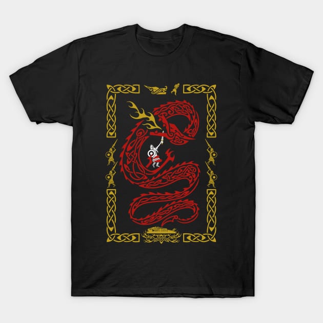 Beowulf Vs the Dragon T-Shirt by Art of Arklin